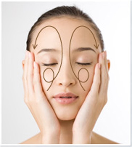 korean facial massage with serum