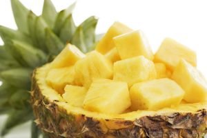 pineapple - contains antioxidant to help radiant skin