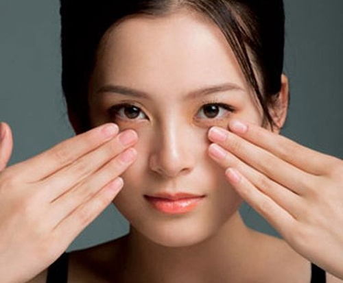 step 3: massage the eyes
