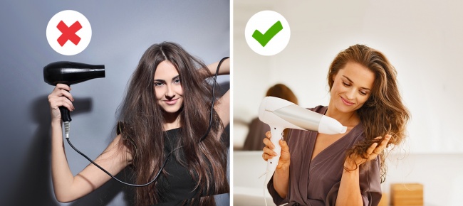 sử dụng sai cách máy sấy tóc sử dụng sai cách máy sấy tóc